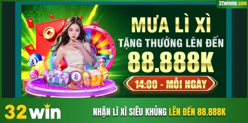 Nhận bao lì xì ngẫu nhiên vào 14h mỗi ngày